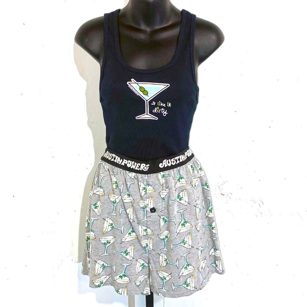 Dirty Martini PJ Set - Austin Powers Boxers and Be as you Are Top - Size Large